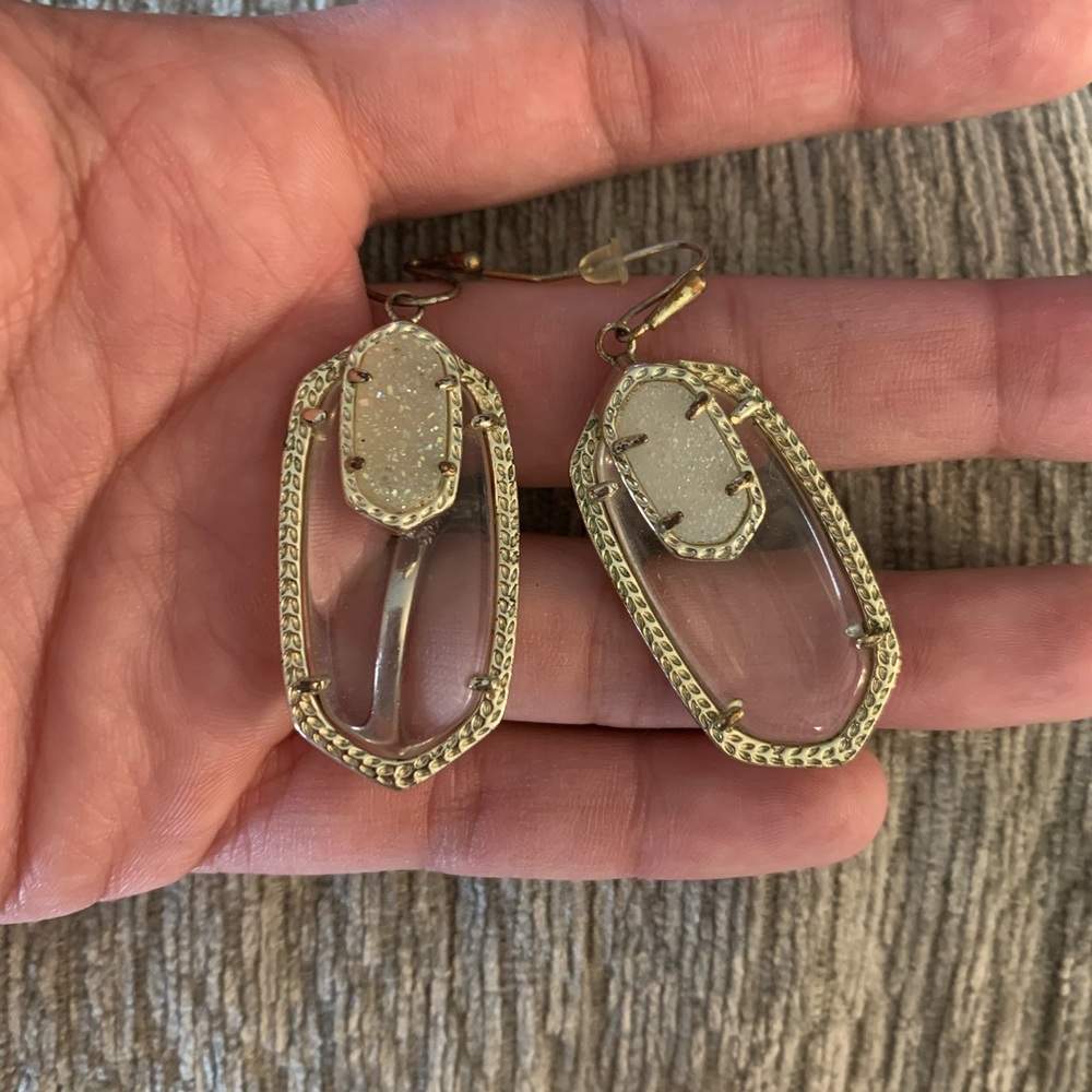 Kendra Scott drusy gold earrings